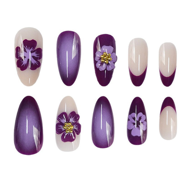 Artistic Floral Design Press-On Nail Set Stornfield