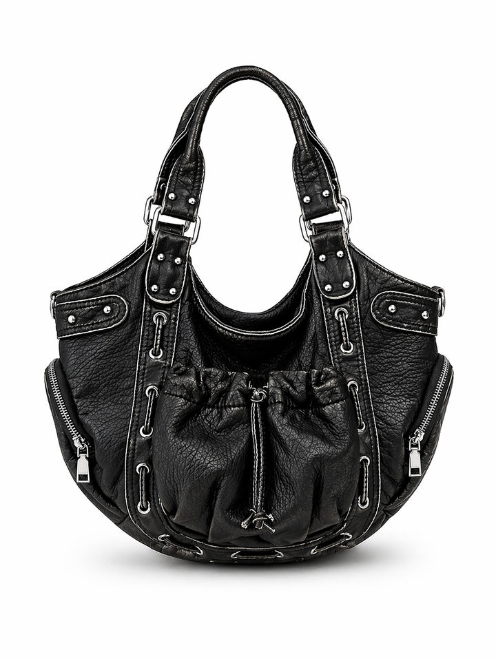 Casual Multi-Pocket Hobo Bag