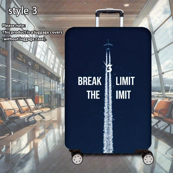 Unisex luggage cover with creative world travel motif Stornfield