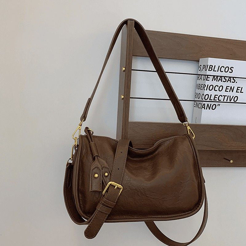 Premium Textured Leather Shoulder Bag Stornfield