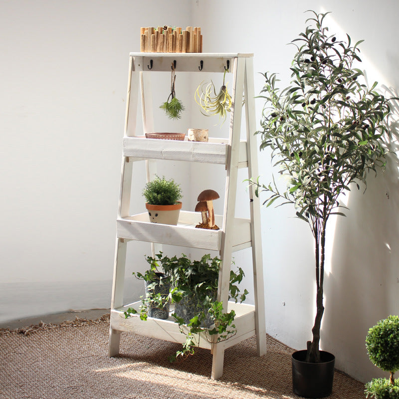 Multifunctional Wooden Step Ladder Stornfield