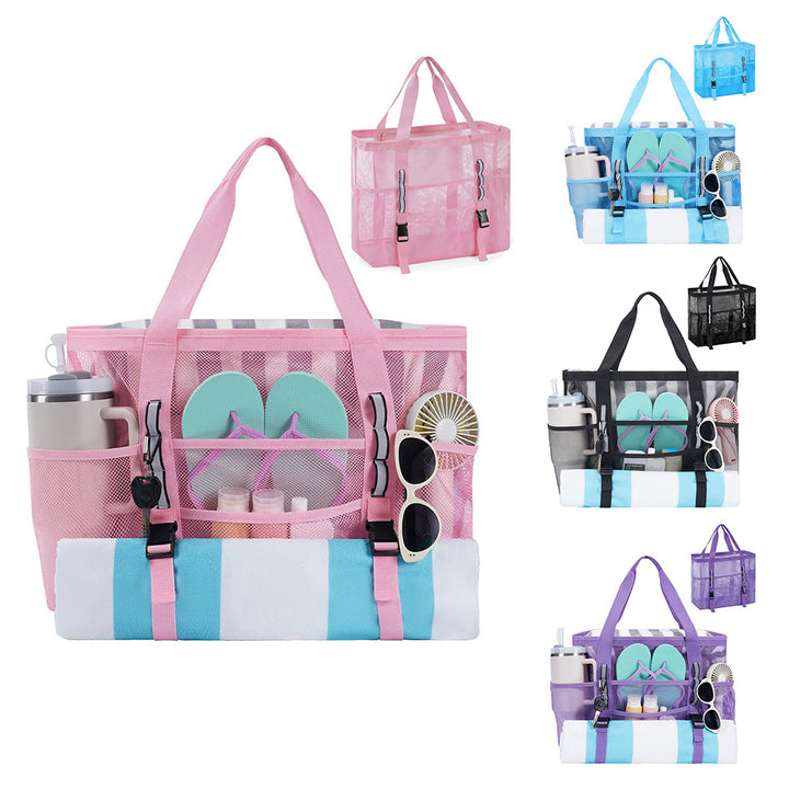 Multifunctional beach bag with mesh design Stornfield