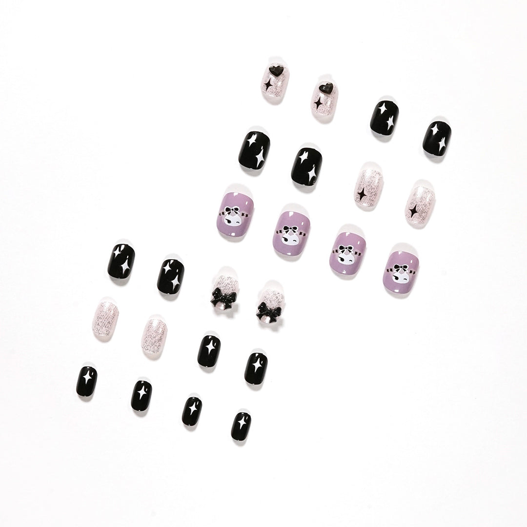 Artful Nail Extensions with Glamorous Accents Stornfield