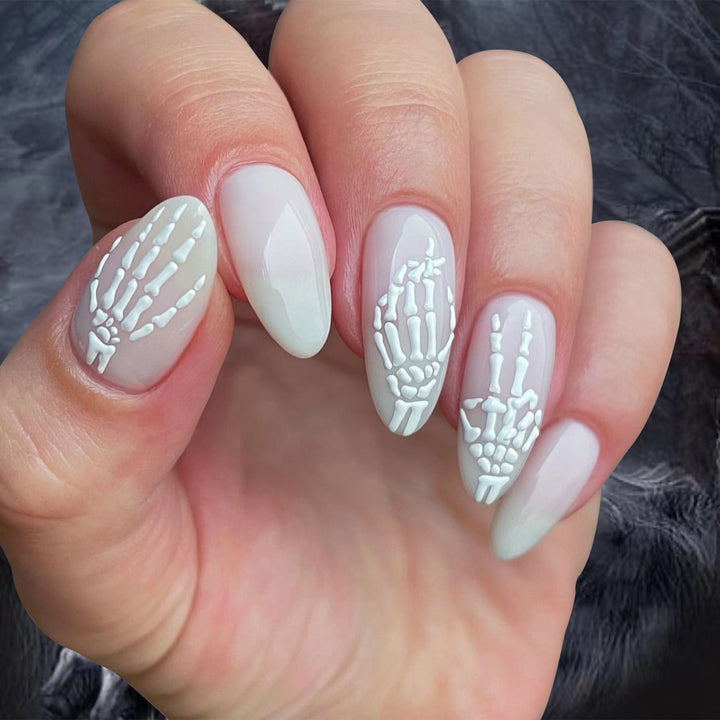 Creative Stiletto Nail Art with Blood Red Accents Stornfield