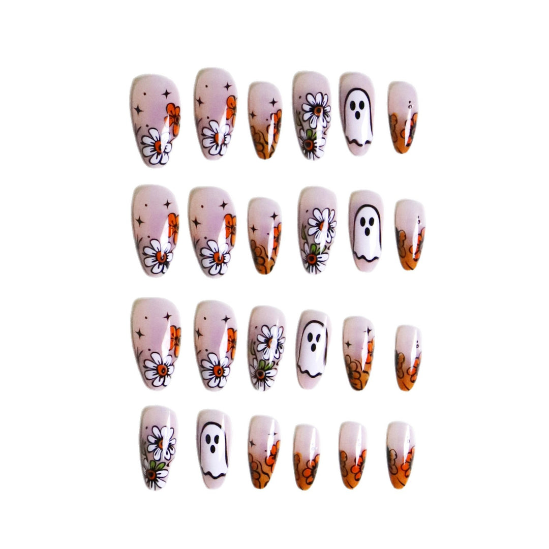Artistic Floral Press-On Nail Art