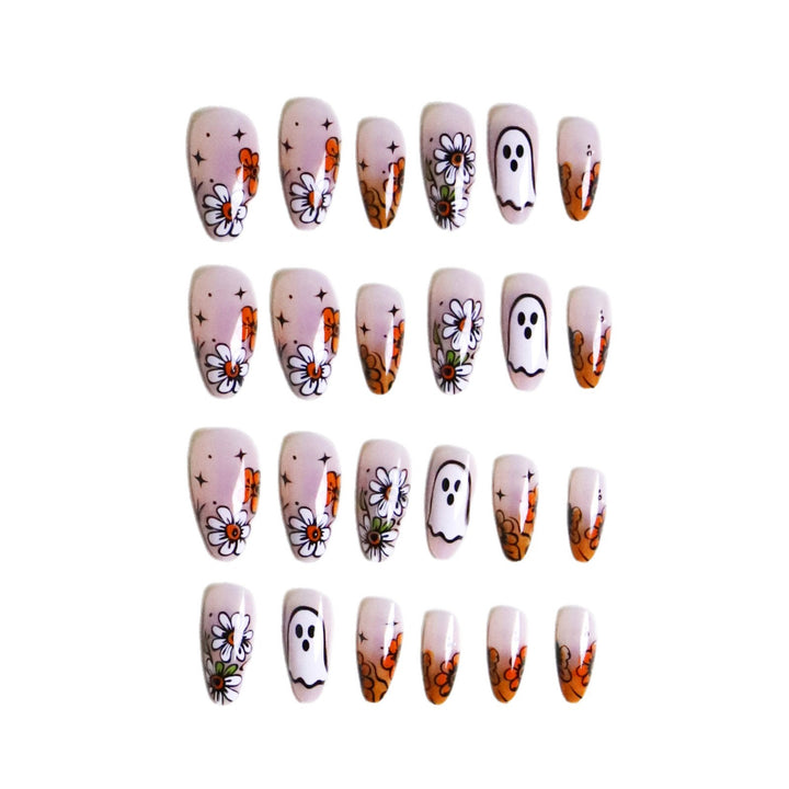 Artistic Floral Press-On Nail Art