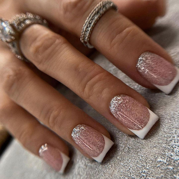 Elegant Glitter Ombre Press-On Nail Tips Stornfield