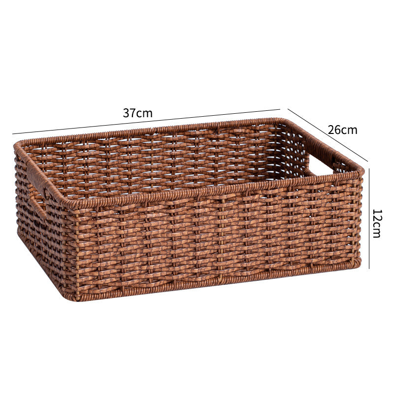 Handcrafted Large Rectangular Wicker Storage Basket Stornfield