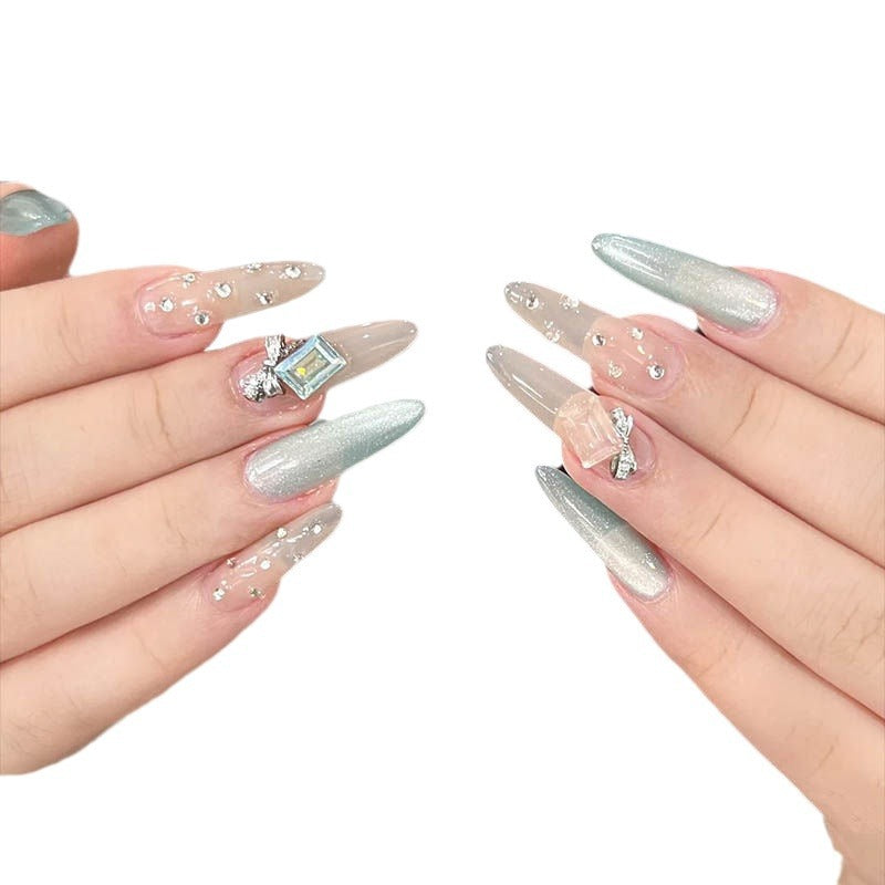 Glittering Acrylic Nail Extensions