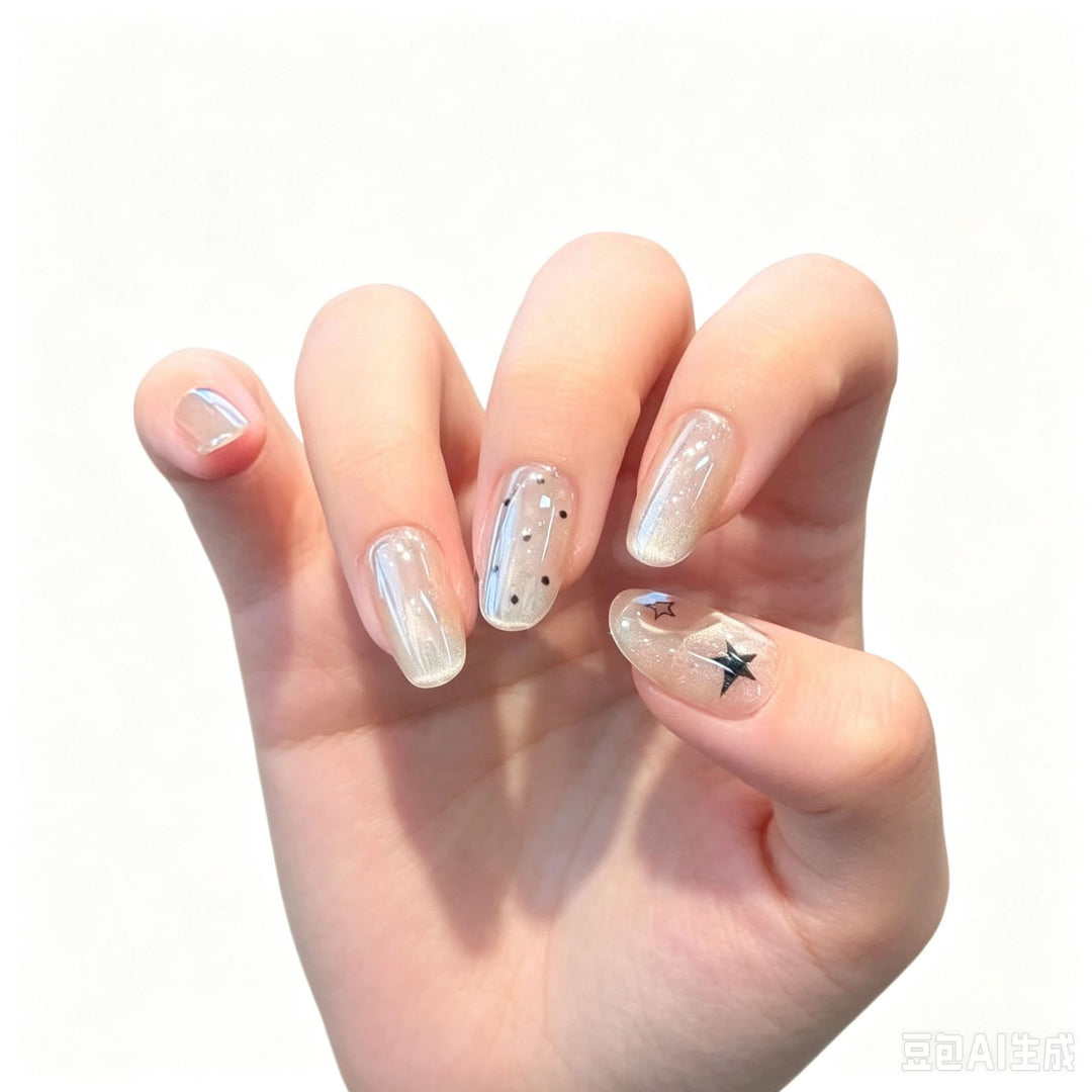 Glittery Starry Nail Art Set Stornfield