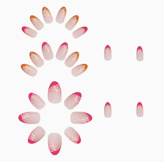 Floral Ombre Nail Art Enhancements Stornfield