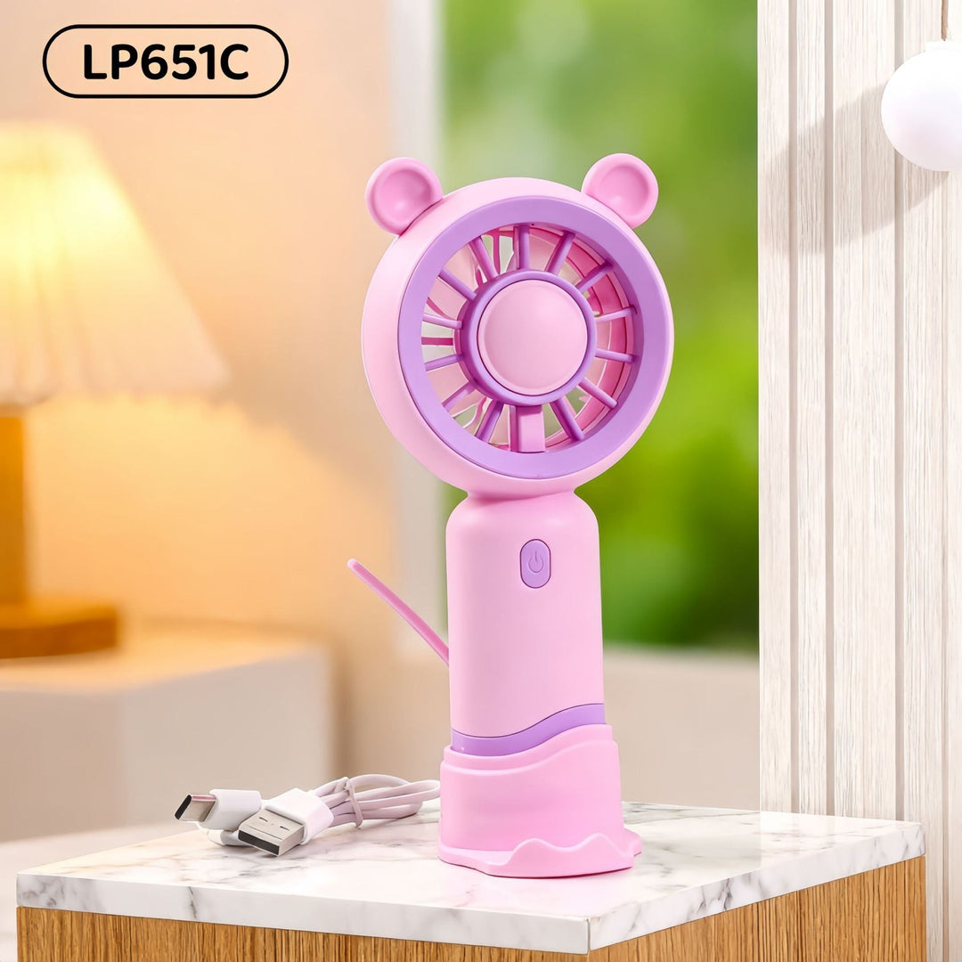 Ladies Portable Mini Handheld Fan with Cat Ears Stornfield