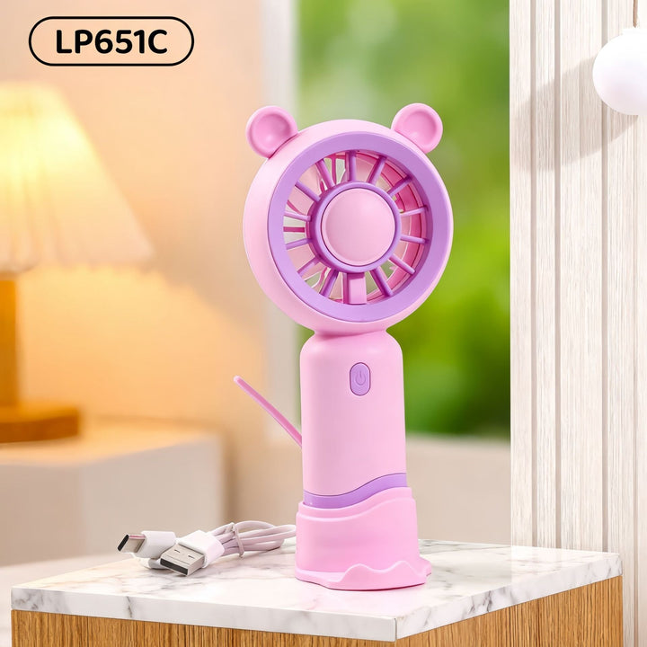 Ladies Portable Mini Handheld Fan with Cat Ears Stornfield