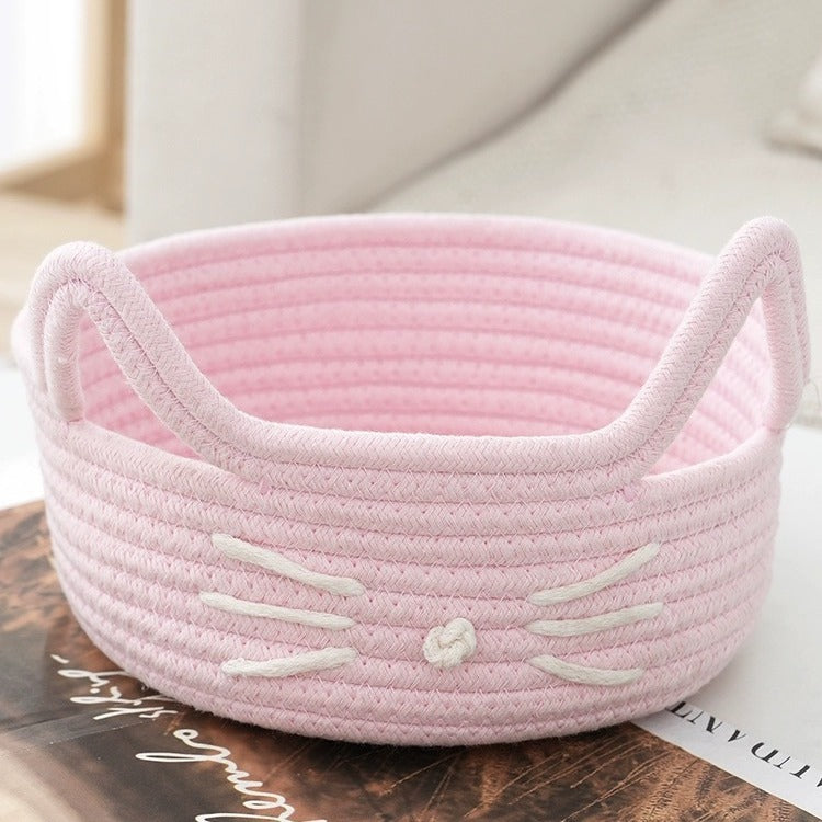 Women Playful Storage Basket in Cat Design Stornfield