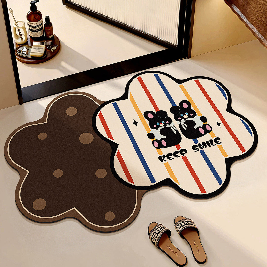 Cartoon Cookie-Themed Decorative Bath Mat