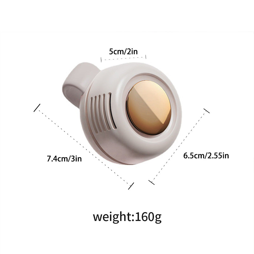 Cooling portable clip-on personal fan with warm LED light and rechargeable battery Stornfield