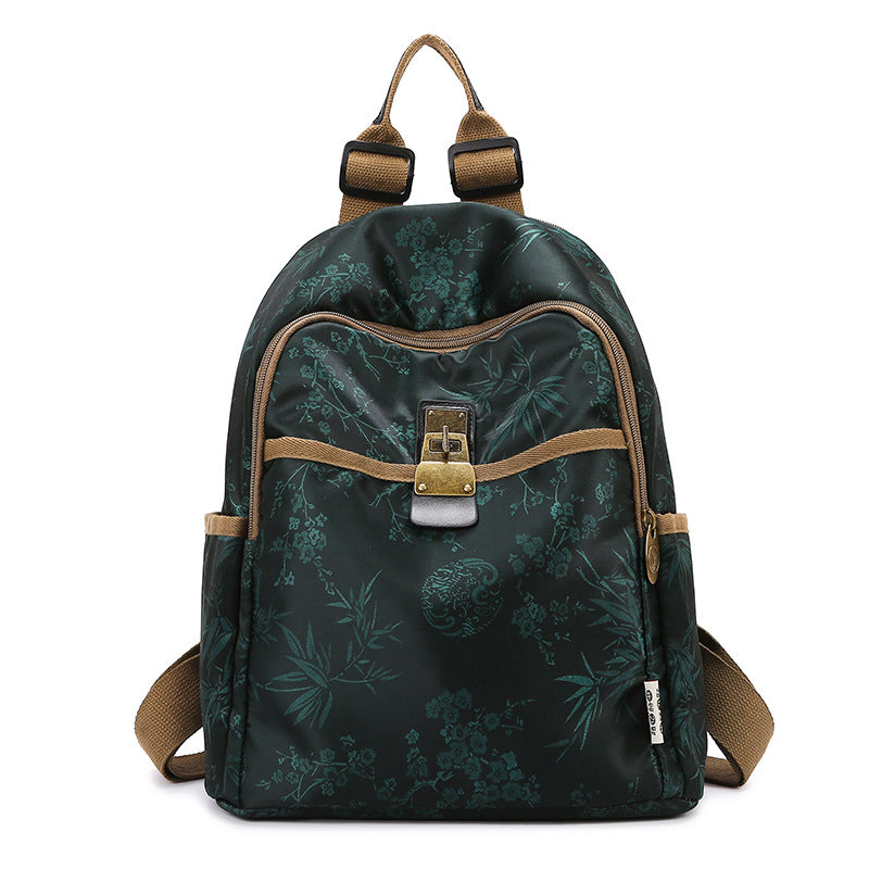 Floral Print Canvas Backpack Stornfield