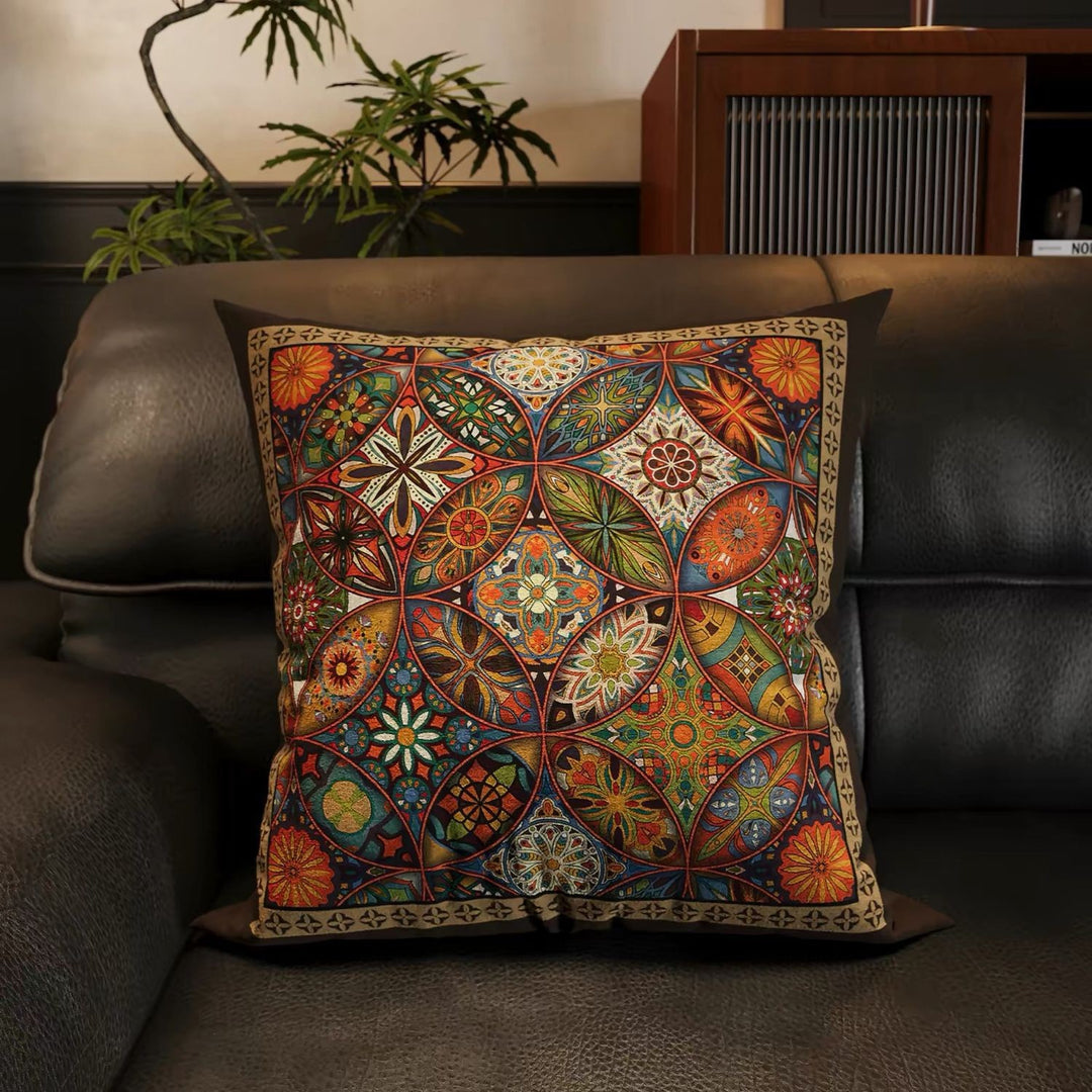 Artistic Floral Print Decorative Throw Pillow