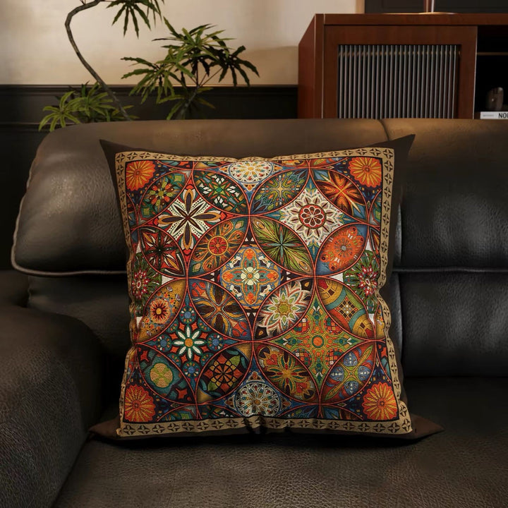 Artistic Floral Print Decorative Throw Pillow