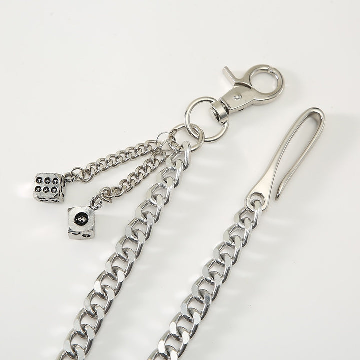Fashionable chain keychain with cube pendants Stornfield
