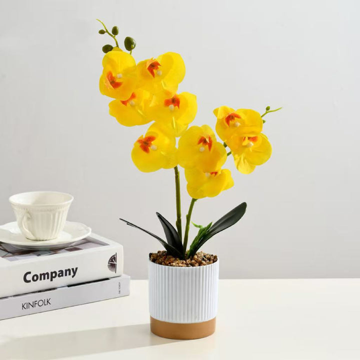 Elegant Artificial Pink Orchid Plant for Home Decor