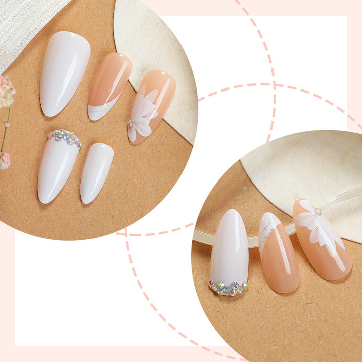Premium Floral Designed Press-On Nail Set Stornfield