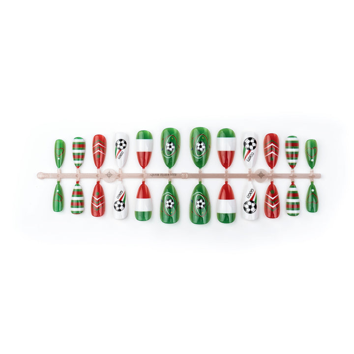 Sports-Themed Press-On Nail Art Set