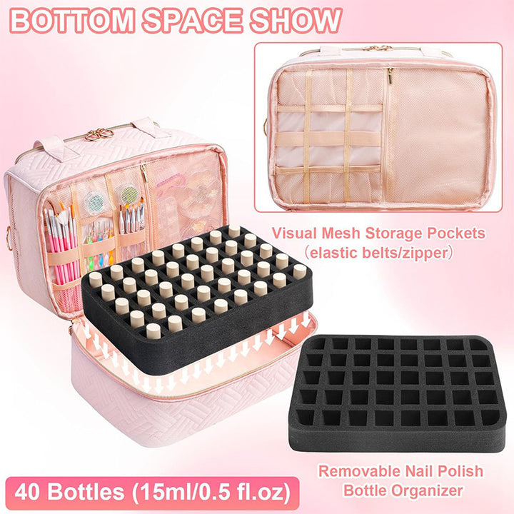 Multifunctional Cosmetic Organizer Bag with Removable Compartments Stornfield