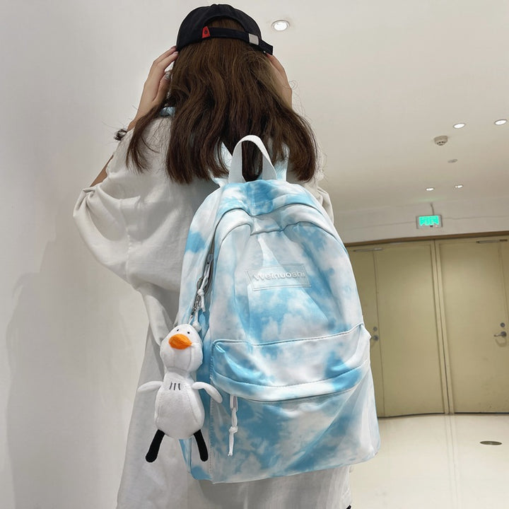 Cloud-Patterned Casual Backpack Stornfield