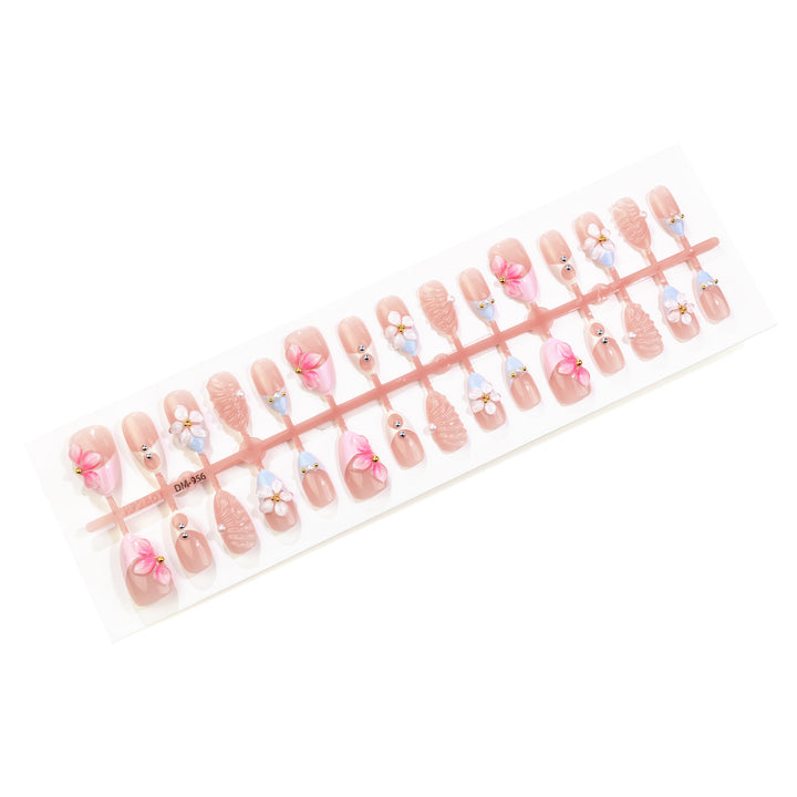 Floral-Enriched Press-On Nail Art Set Stornfield