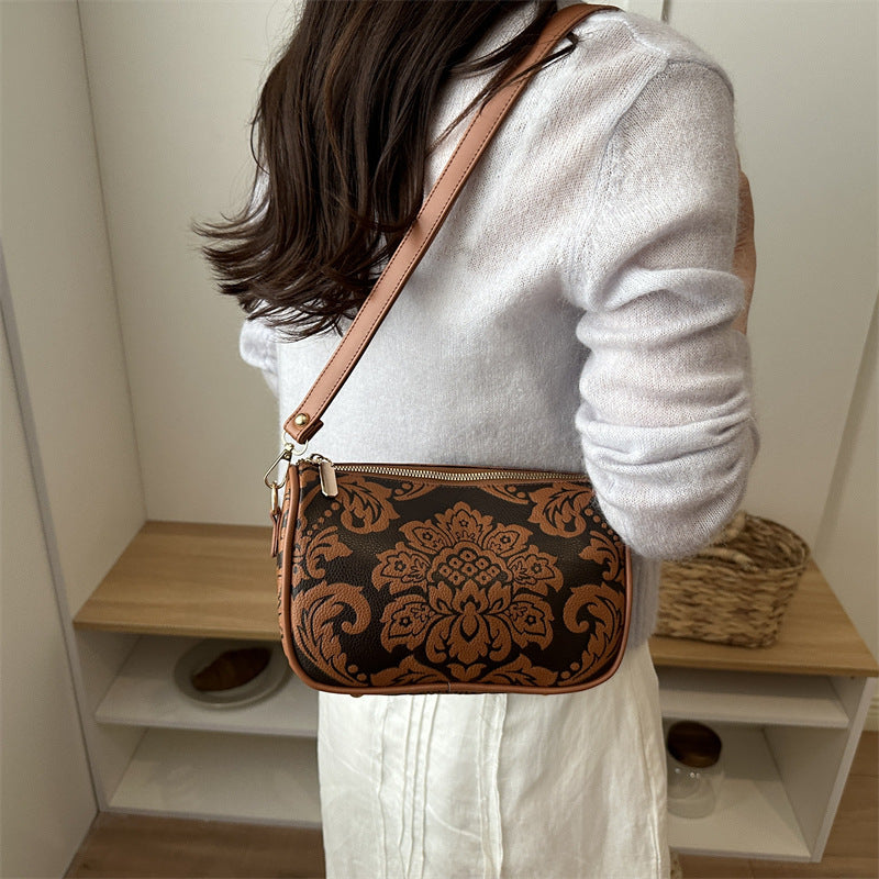 Vintage Floral Pattern Crossbody Handbag