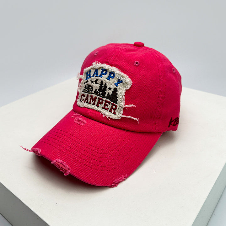 Men's Distressed Embroidered Camping Cap Stornfield