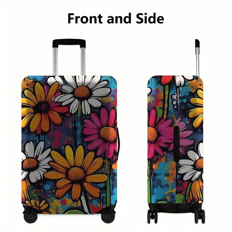 Floral-Illustrated Hard Shell Travel Suitcase Stornfield