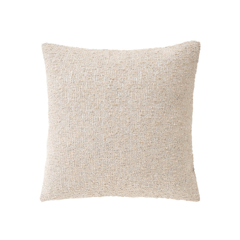 Rectangular chenille decorative cushion with textured surface