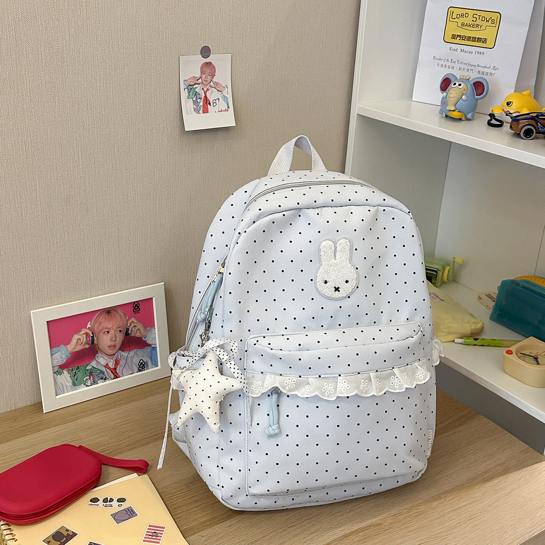Playful Bunny-Ear Printed Backpack Stornfield