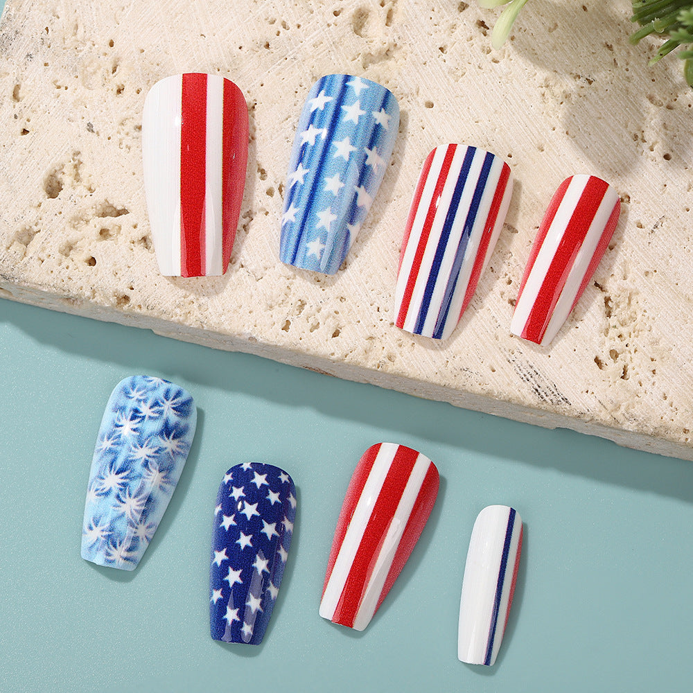 Artificial nails with patriotic designs Stornfield