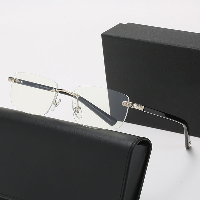 Women's fashionable half-frame glasses with comfortable nose pads and elegant design Stornfield