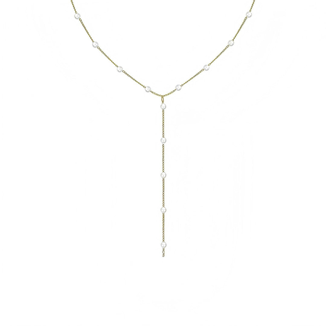 Elegant Pearl Lariat Necklace Stornfield