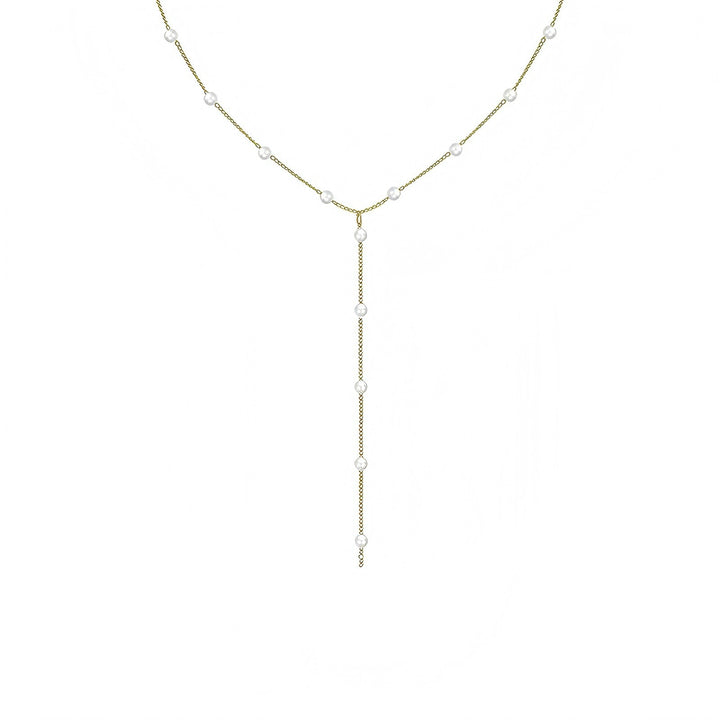 Elegant Pearl Lariat Necklace Stornfield
