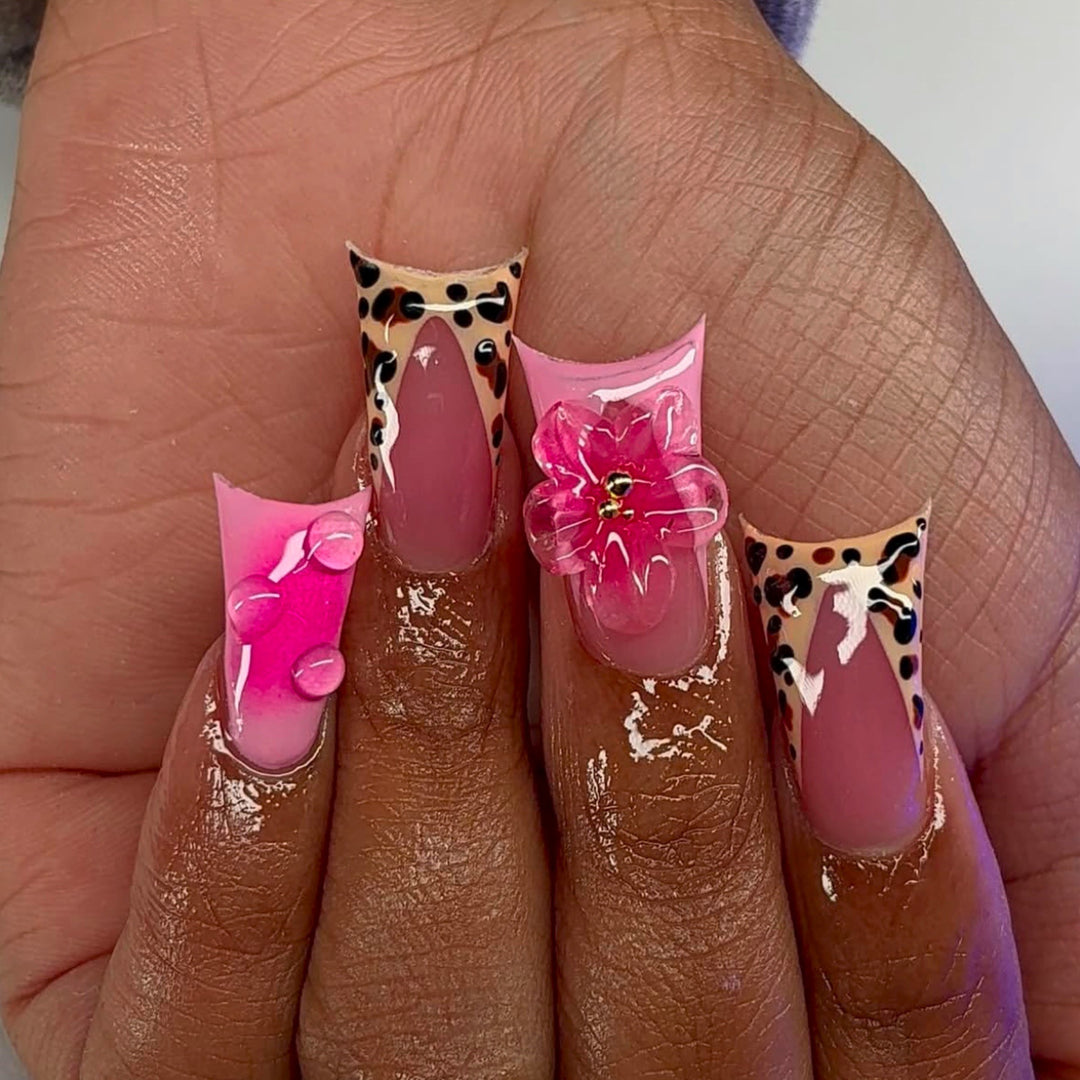 Artistic Floral Gel Press-On Nails Stornfield 1787368914