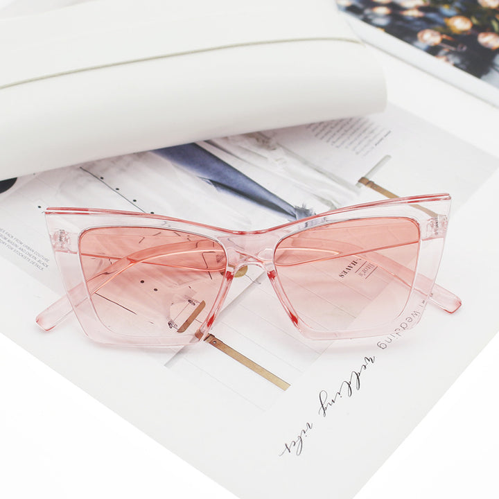 Women's Cat Eye Sunglasses with Transparent Frame and UV Protection Stornfield