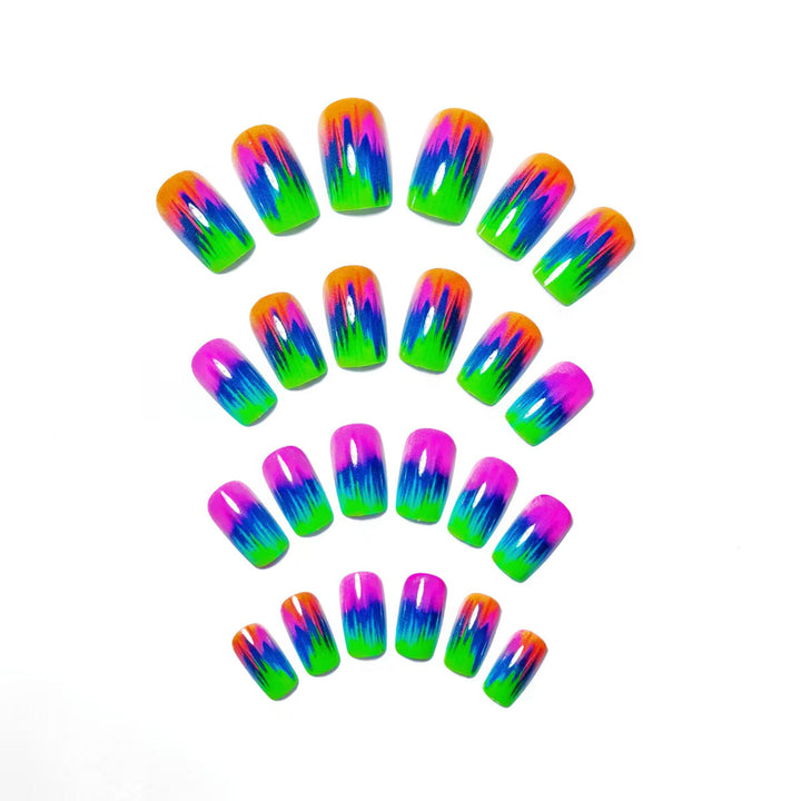 Creative Nail Art in Modern Neon Gradient Design Stornfield