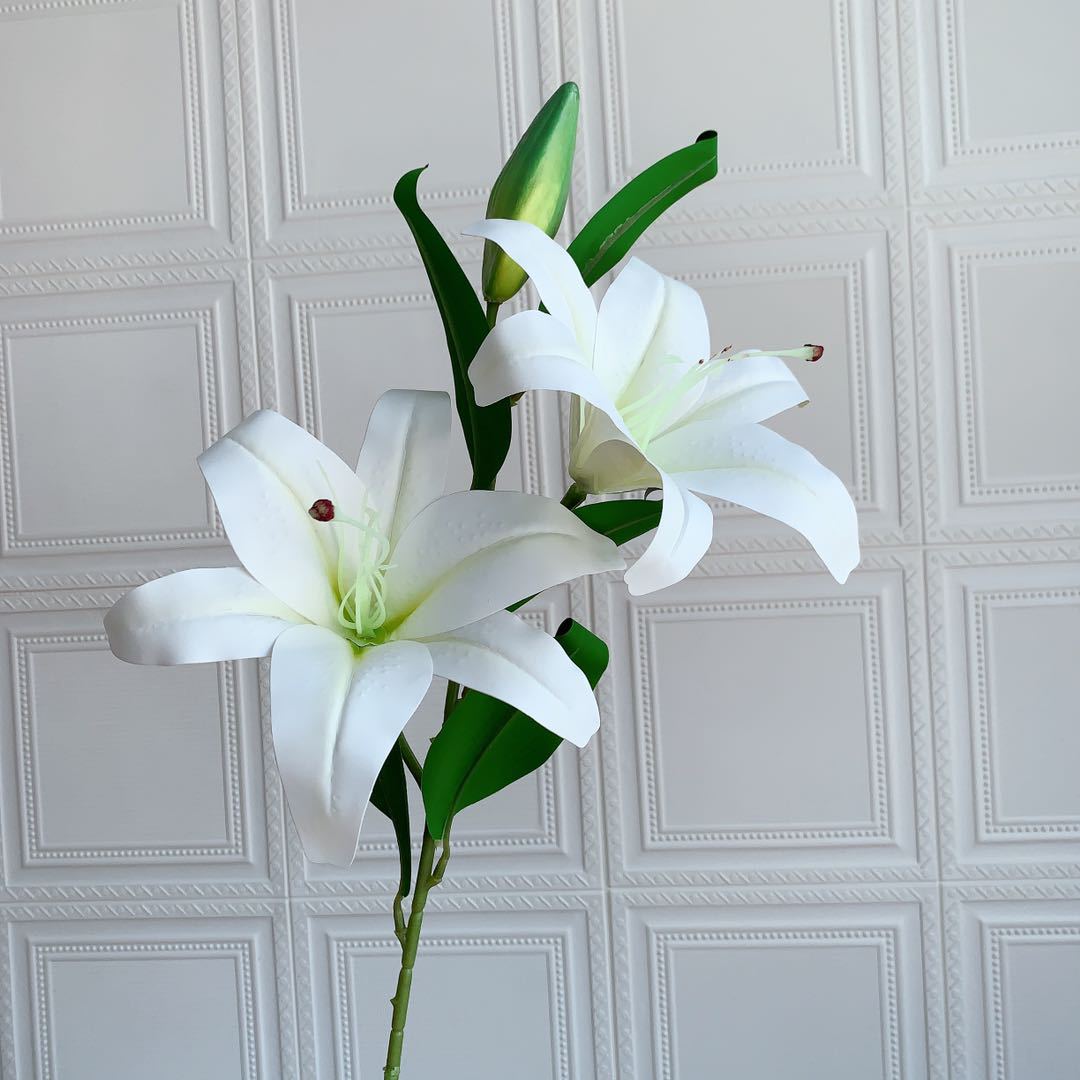 Realistic Floral Lily Stem