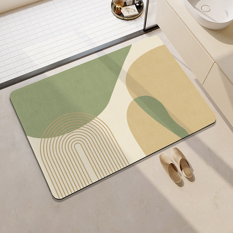 Abstract Pattern Non-Slip Bath Mat Stornfield