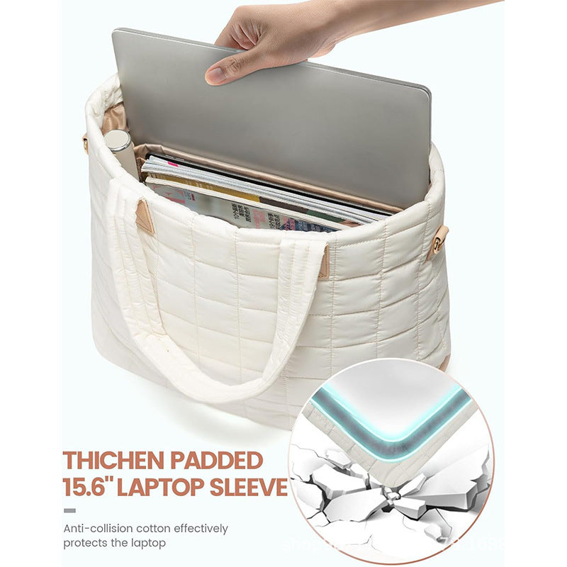 Elegant Quilted Tote Bag with Removable Wallet Stornfield