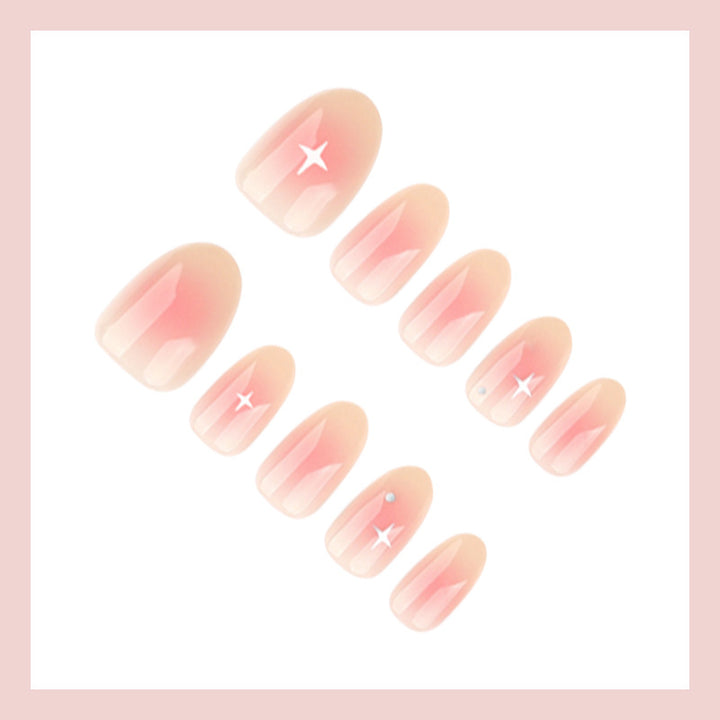 Nail art set with elegant French accent and glitter details Stornfield