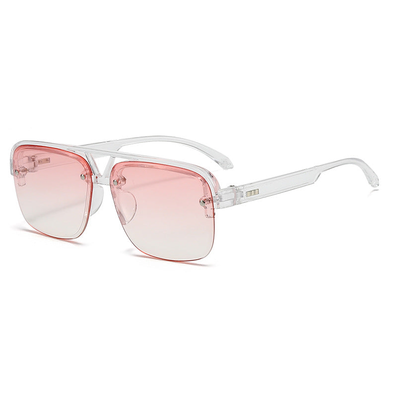 Women’s fashionable square sunglasses with transparent frame Stornfield