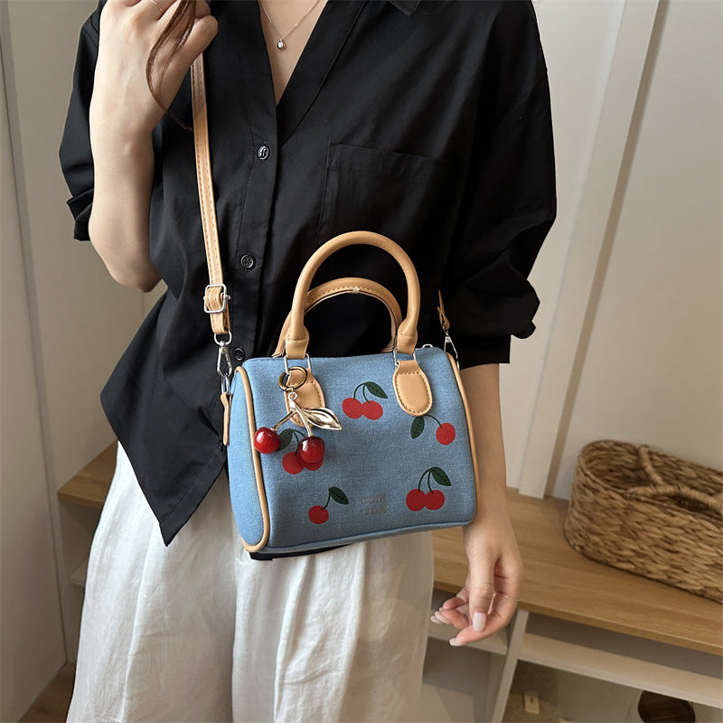 Stylish Cherry Print Handbag
