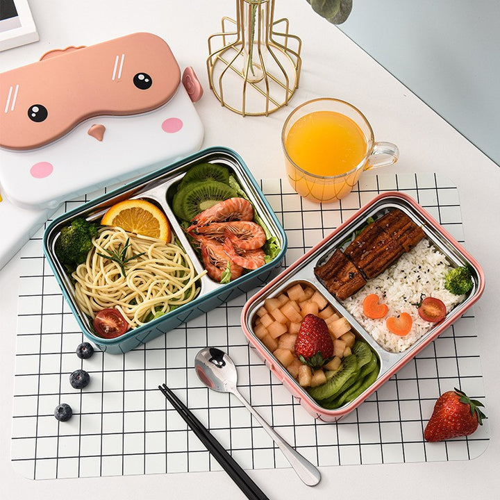 Cartoon-Themed Multi-Compartment Lunch Box