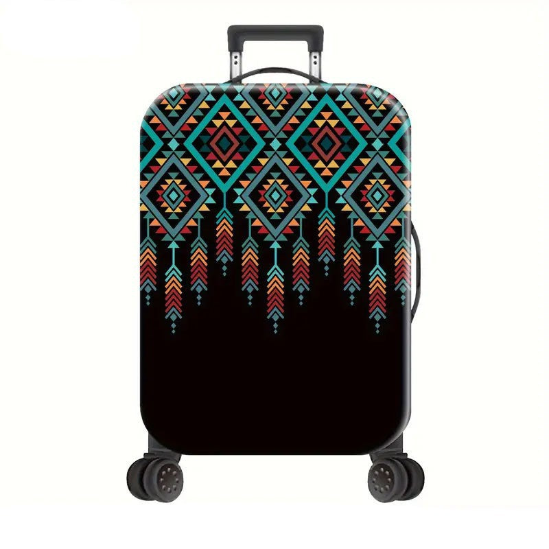 Unisex Hard Shell Suitcase with Creative Geometric Pattern Stornfield